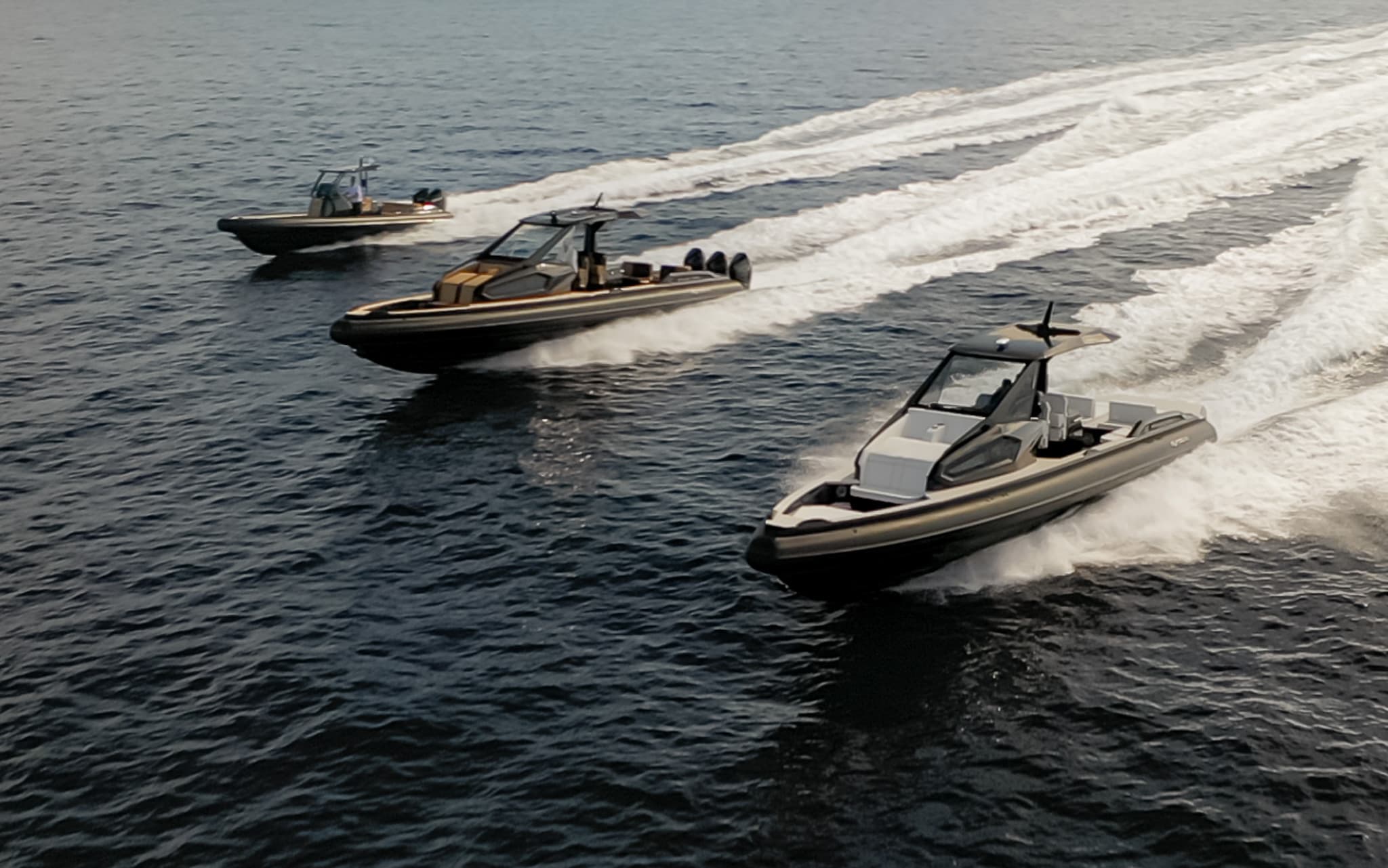 Olympic RIBs fleet at sea